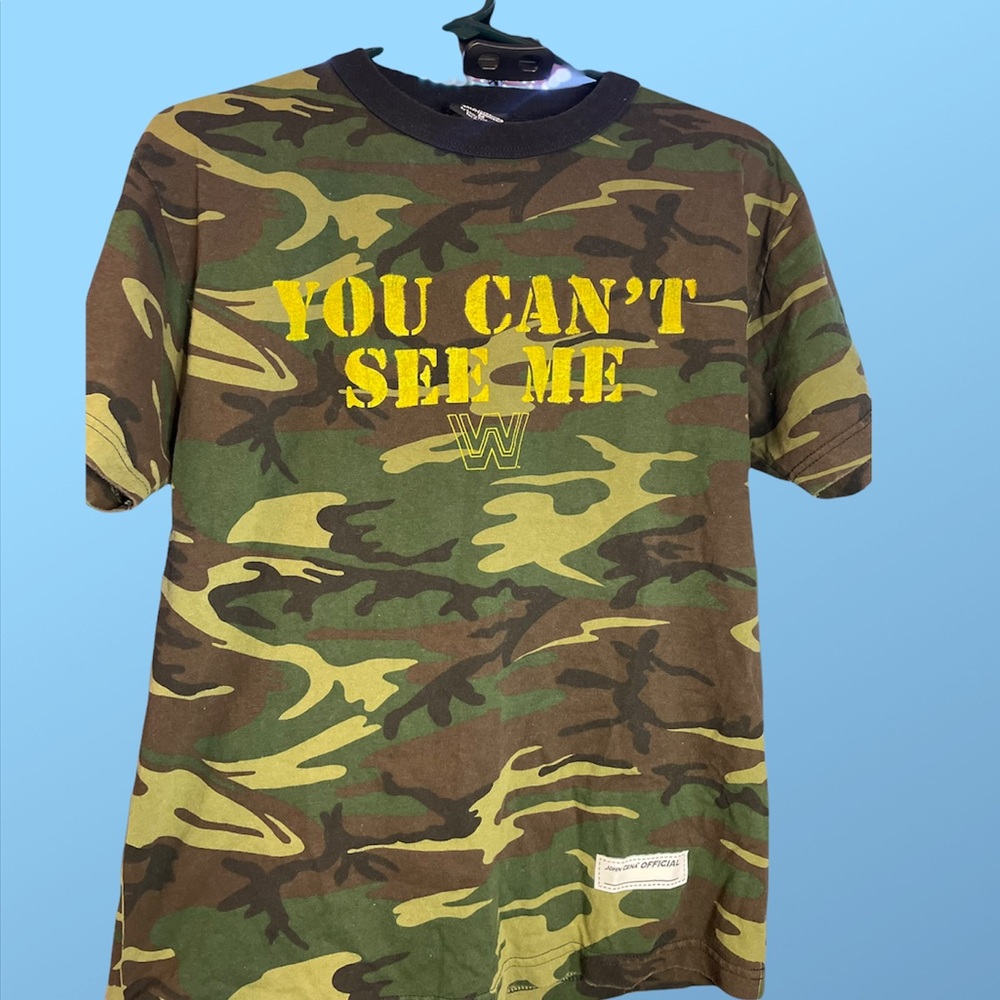 WWE John Cena You Can’t See Me Camo shirt. 2002